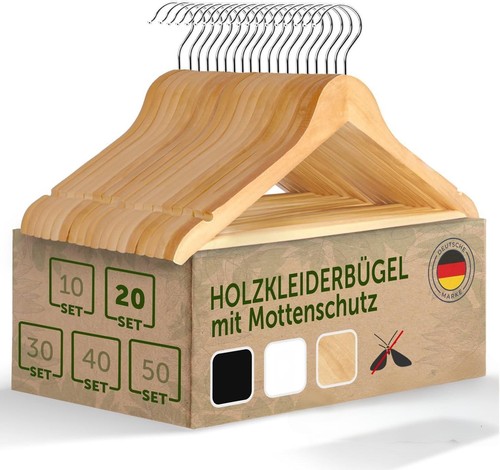 Kleiderbügel holz 20er - 20er, set