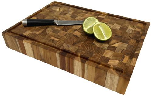Premium schneidebrett teakholz - schneidebrett,