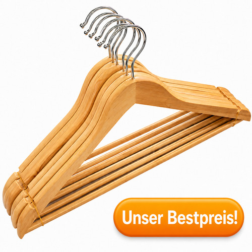 200 holz kleiderbügel natur - 5-200,